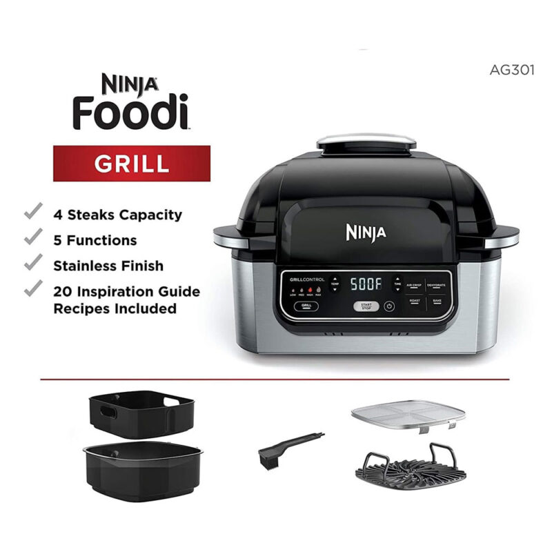 سرخ کن و گریل نینجا مدل AG301 - Ninja AG301 02